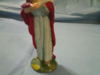 RARE VINTAGE NATIVITY WISE MAN PLASTER FIGURINE MADE IN ITALY  