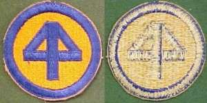 WW2 44th Infantry Division White Back Patch  