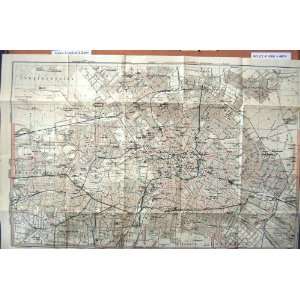  Map 1914 Street Plan Town Germany Charlottenburg: Home 