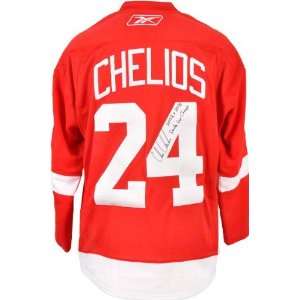  Chris Chelios Autographed Jersey  Details: Detroit Red 