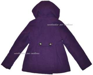   LONDON FOG purple Winter Jacket PEA Dress Coat Hooded NEW Size Small