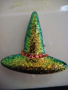 BRAND NEW KIRKS FOLLY FAIRY WINIFRED WICKED WITCH HAT SPARKLE PIN