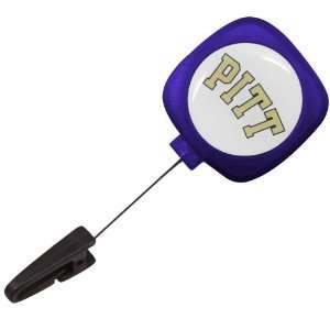    NCAA Pittsburgh Panthers Navy Blue ID Badge Reel: Office Products