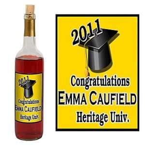 Congratulations! Graduation Personalized Wine Bottle Labels   Qty 12