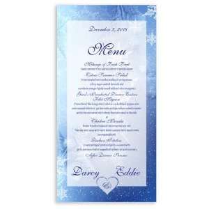  265 Wedding Menu Cards   Snowflake Window Glass Office 