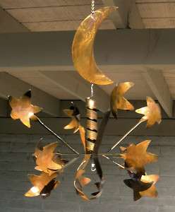 Celestial Stars and Moon Arm Hanging Wind Sculpture  