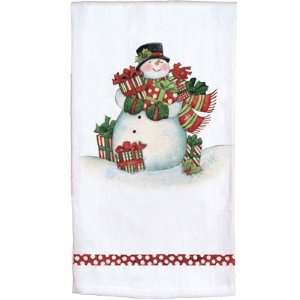   Christmas Traditional Snowman Flour Sack Kitchen Towel: Home & Kitchen