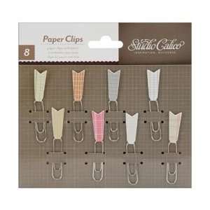  Studio Calico Take Note Paper Clips Fabric Paper Clips 8/Pkg Ledger 