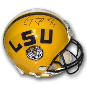  Michael Clayton Autographed Helmet   Full Size LSU 