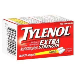  Tylenol Extra Strength Caplet 500 mg 24CT (2 PACK): Health 