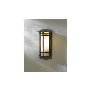   Smart 1 Light Outdoor Wall Light in Natural Iron with Opal glass