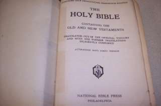 WILLARD HANSON 1896 EDNA RANNEY 1898 FAMILY BIBLE ILL  