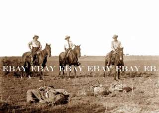   TX RANGERS WITH DEAD OUTLAWS BANDITS COWBOY OLD WEST PHOTO  