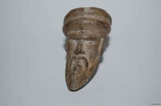 Arab Man Figural Head 19th c Clay Pipe Bowl  