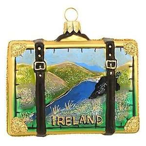  Ireland Glass Suitcase Ornament