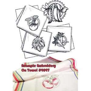  Hot Iron on Transfers   Eight Colorful Vegetable Motifs 