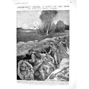  1914 WAR DEATH TRAP TRENCH AISNE SOLDIERS GERMAN COAL 