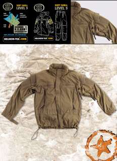 HELICON SOFT SHELL TACTICAL JACKET, WATERPROOF & WINDPROOF ARMY 