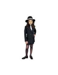 CHILD X Lg 12 14   Gangster Gal Costume (Hat, shirt front, tie 