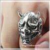 Cool 316L Stainless Steel Devil Skull Men`s Ring 3E001  