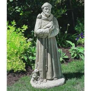   Francis with Animals Garden Statue, Alpine Stone: Patio, Lawn & Garden
