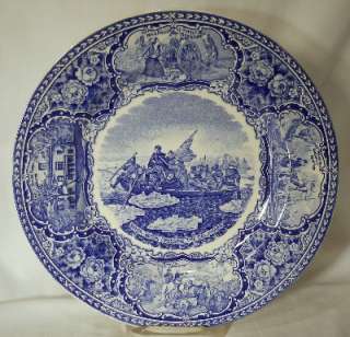 BRITISH ANCHOR Pottery WASHINGTON CROSSING THE DELAWARE Blue Collector 