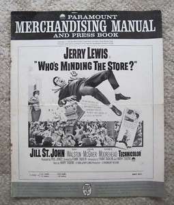 JERRY LEWIS PRESS BOOK JILL ST JOHN WHOS MINDING STORE  