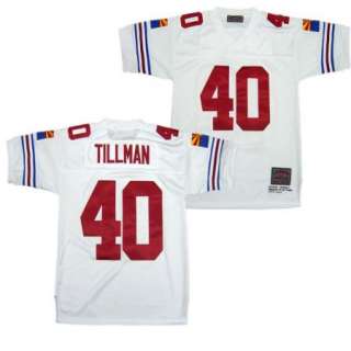   40 Pat Tillman Sewn Memorial White Throwback Mens Size Jersey  