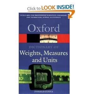  A Dictionary of Weights, Measures, and Units (Oxford 