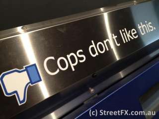   ! Facebook Police Lights Drift Race Defect Car Sticker Decal  