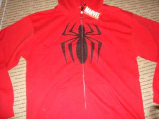   plain red with spidey logo 80 % cotton 20 % polyester new with tags