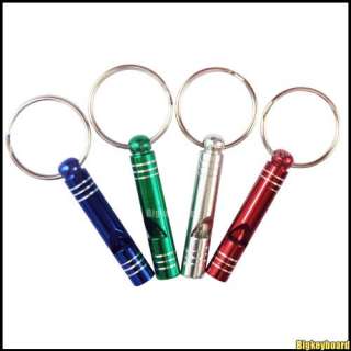 Mini Aluminum Emergency Survival Whistle With Keychain  