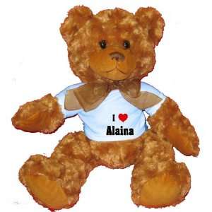  I Love/Heart Alaina Plush Teddy Bear with BLUE T Shirt 