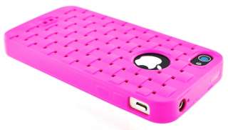 New Hi Q Soft TPU Woven Baket Weave Skin Cover Case For iPhone 4 4G 4S 