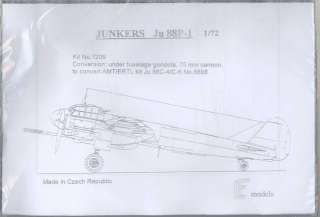 72 LF Models JUNKERS Ju 88P 1 Resin Conversion Kit  