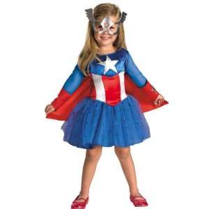  Captain America Daughter Costume Child Toddler 3T 4T: Toys 