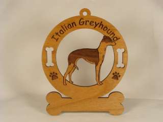   Greyhound Standing Dog Ornament Personalized With Your Dogs Name