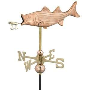 Good Directions 8847PD Bass and Lure Weathervane in Polished Copper 