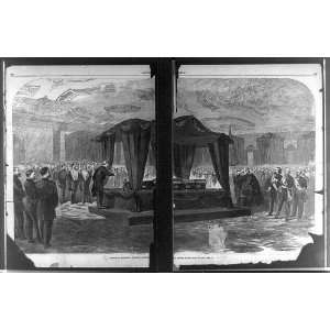   Lincolns funeral,services,death,burials,White House,1865 Home