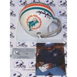   Autographed Miami Dolphins Riddell Mini Helmet: Sports & Outdoors