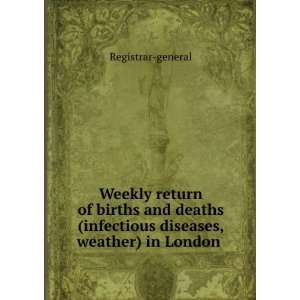   (infectious diseases, weather) in London . Registrar general Books