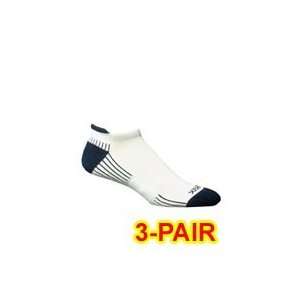 Ecosox Diabetic Bamboo Tab Socks White/Navy LG 3 pack 