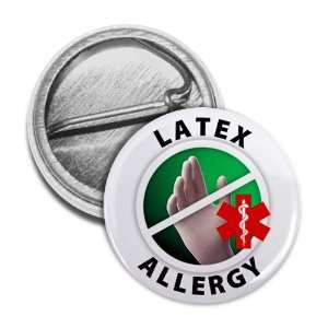  ALLERGIC TO LATEX Medical Alert 1 inch Mini Pinback Button 