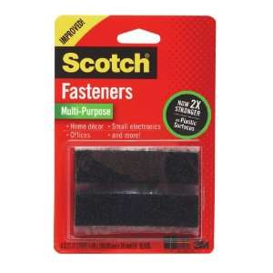  Scotch Multi Purpose Fasteners, Black, 3/4 x 3 Inch, 4 