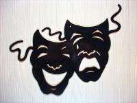 Metal Wall Art Home Theater Decor Comedy Tragedy Masks  