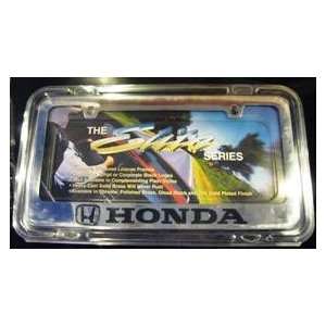  Honda Heavy Cast Solid Brass License Plate Frame Engraved 