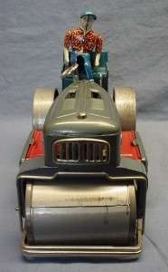 Vintage Japan Battery Operated Friction Tin Steamroller Toy  
