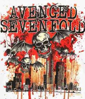 Avenged Sevenfold A7X City Blood Winged Skull Shirt L  