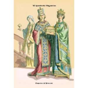  Emperor and Princess of Byzantine 8th Century 12x18 Giclee 