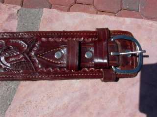 Western leather gun Holster colt 45 44 cal fits 34 36  